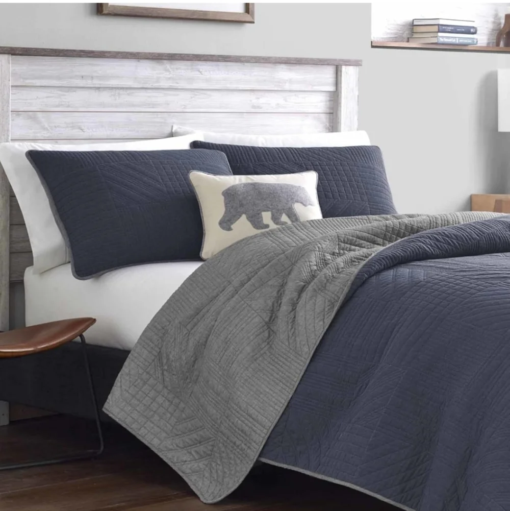 Eddie Bauer - King Quilt Set, Reversible Bedding with Matching Shams, Lightweigh